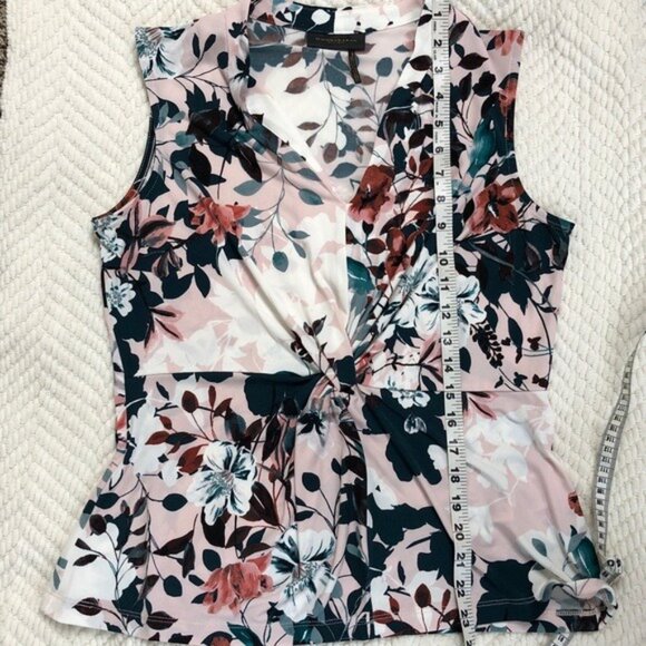 Donna Karan NY Pink Green Floral Sleeveless Top - Picture 7 of 7